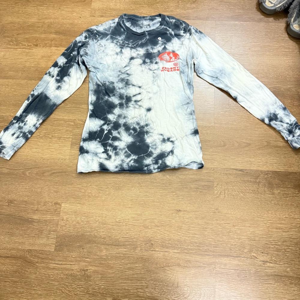 PacSun Black and White Long Sleeve Tie-Dye Tee for men’s size (S)